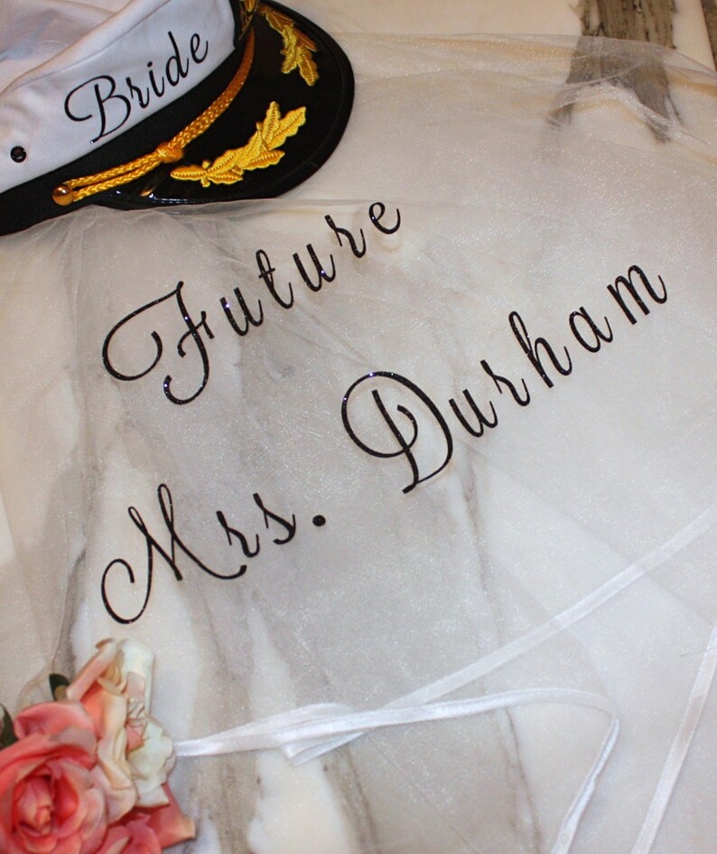 BRIDE SAILOR HAT. Nautical Bride Captain Hat.bride's Mate. Etsy