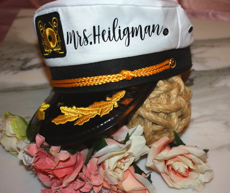 BRIDE AND GROOM Captain Hat. Sailor Hats. Bride's Mate. Etsy