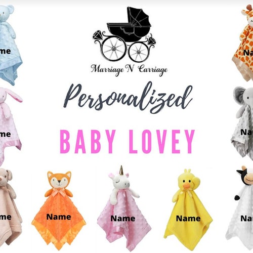 Personalized Baby Lovey. Custom Baby Blanket Lovey. Baby Gift. Etsy