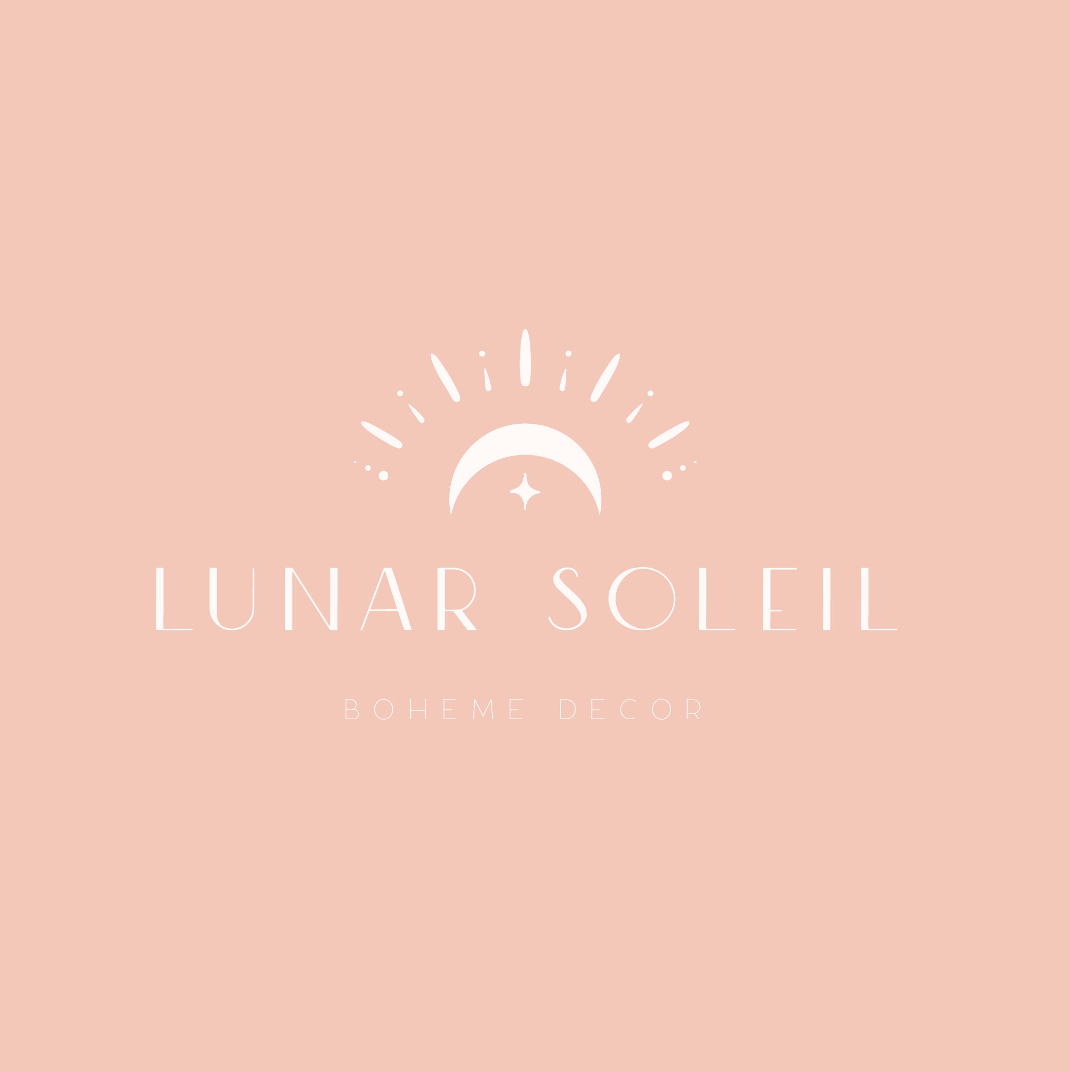 Modern Boho Logo Moon And Stars Mystical Design Magical Etsy Modern Boho Logo Moon And Stars Mystical Design Magical Etsy