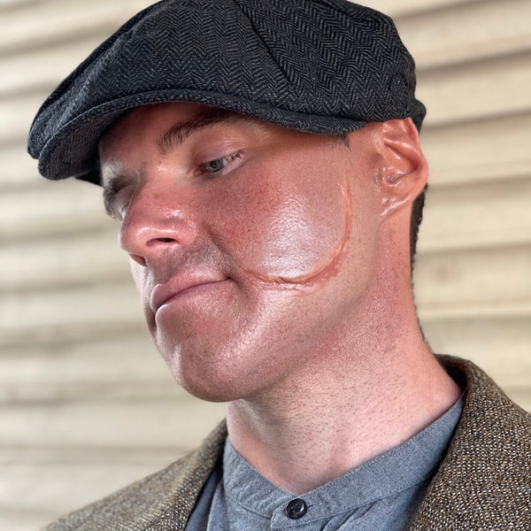 Silicone Prosthetic Makeup Cheek Scar by Dabbledark