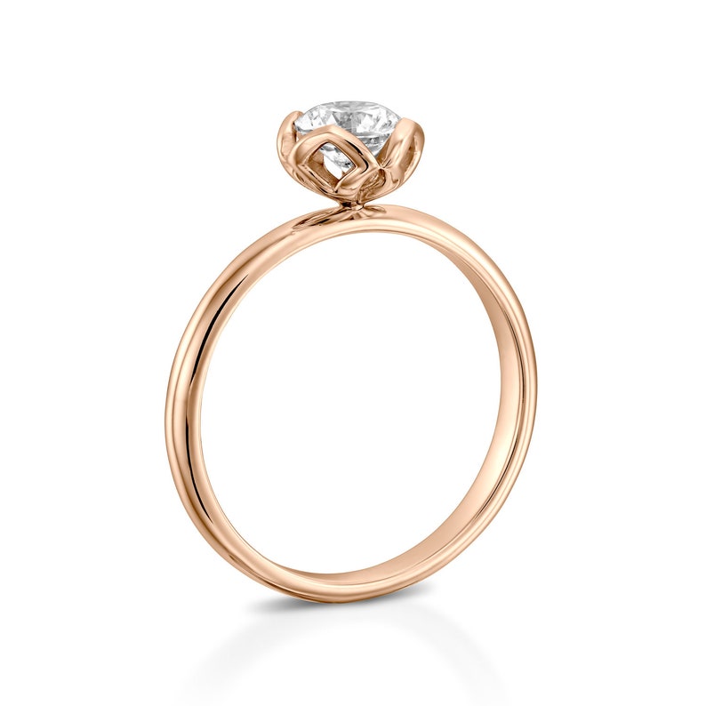 Flower Shaped Engagement Ring Etsy