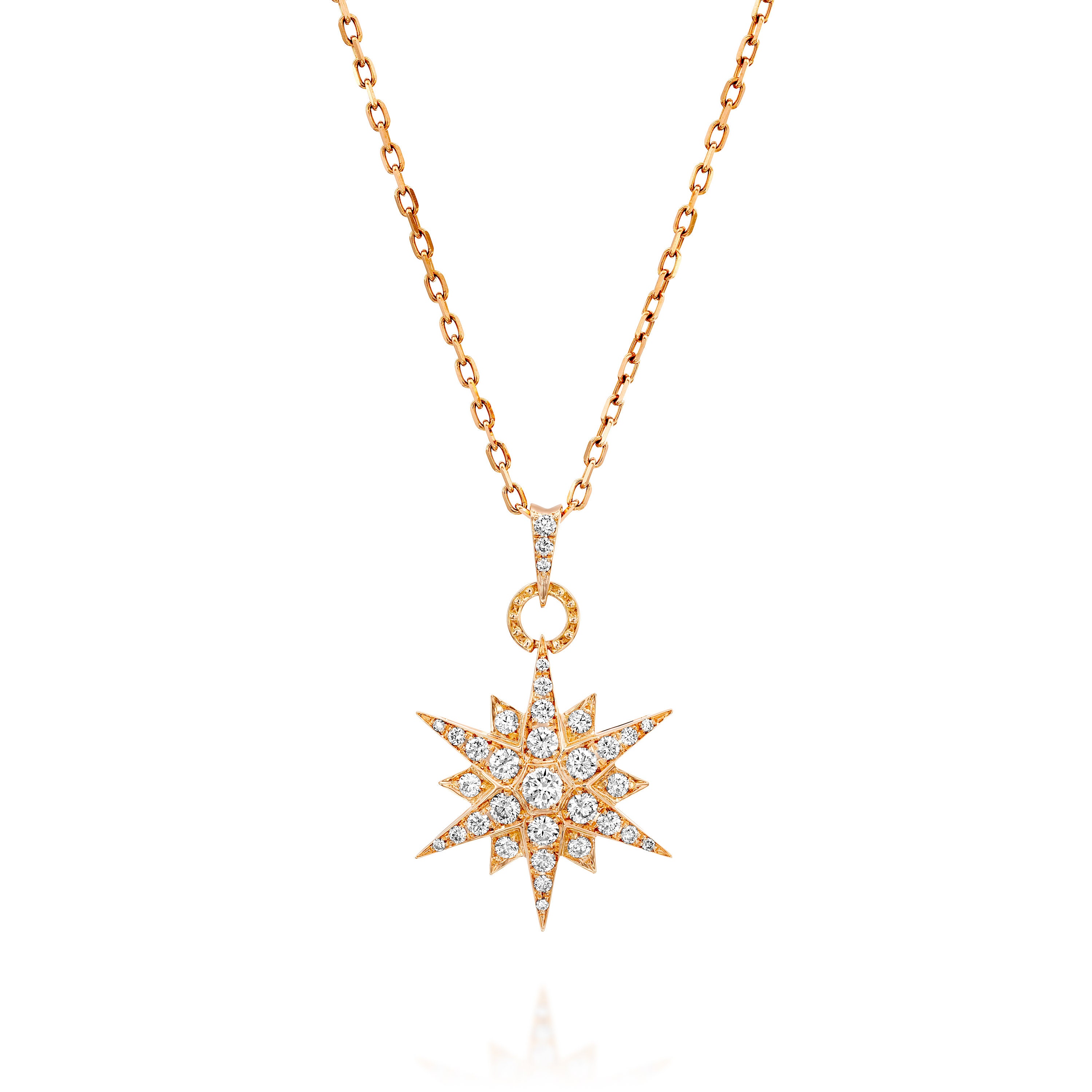 Starburst Necklace 18k Rose Gold 
