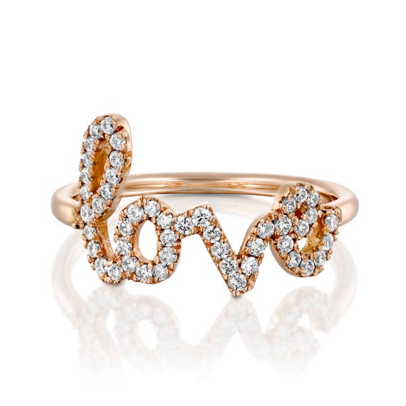 rose gold love ring