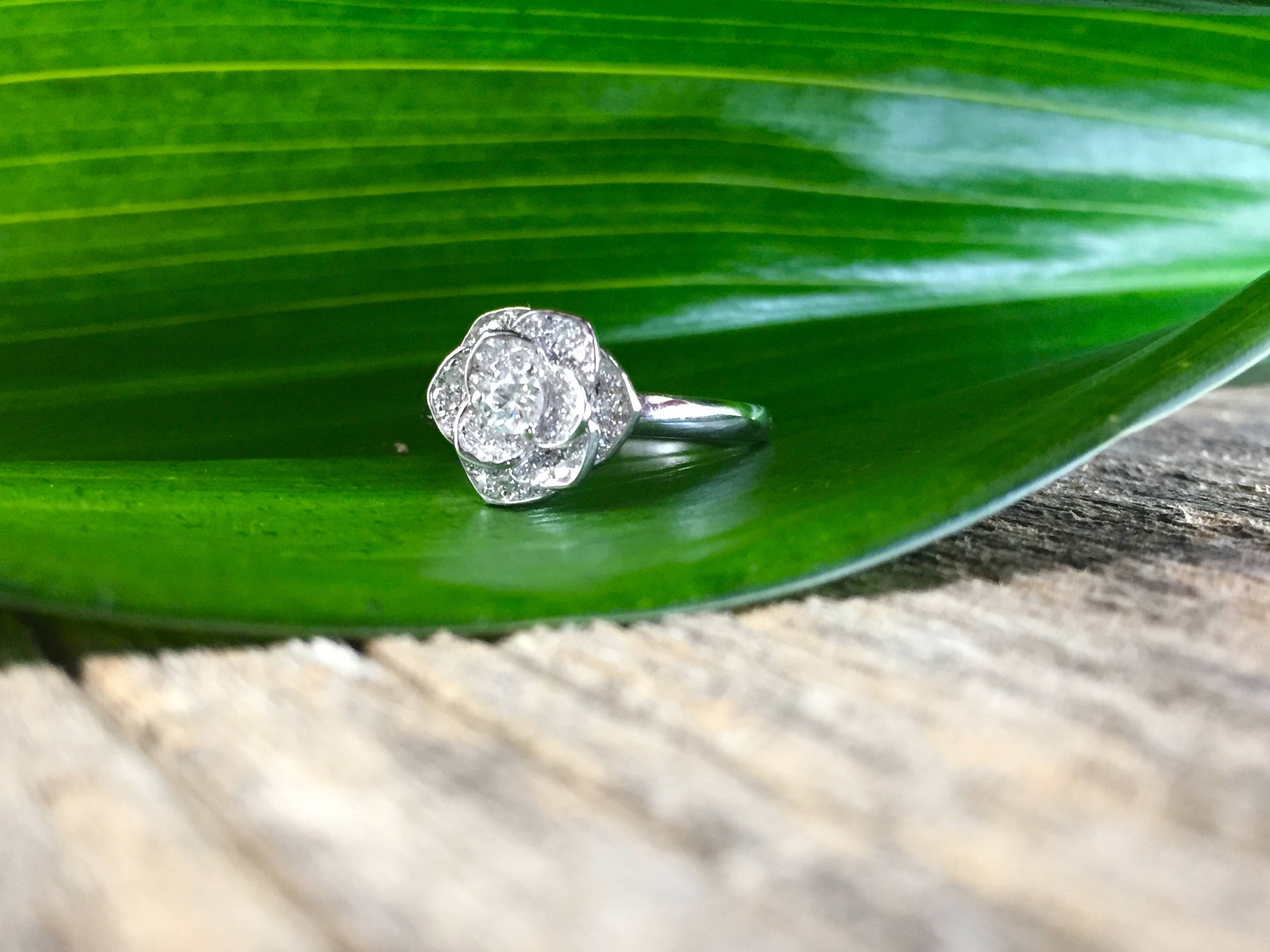 Floral Engagement Ring Diamond Bouquet Engagement Ring Etsy