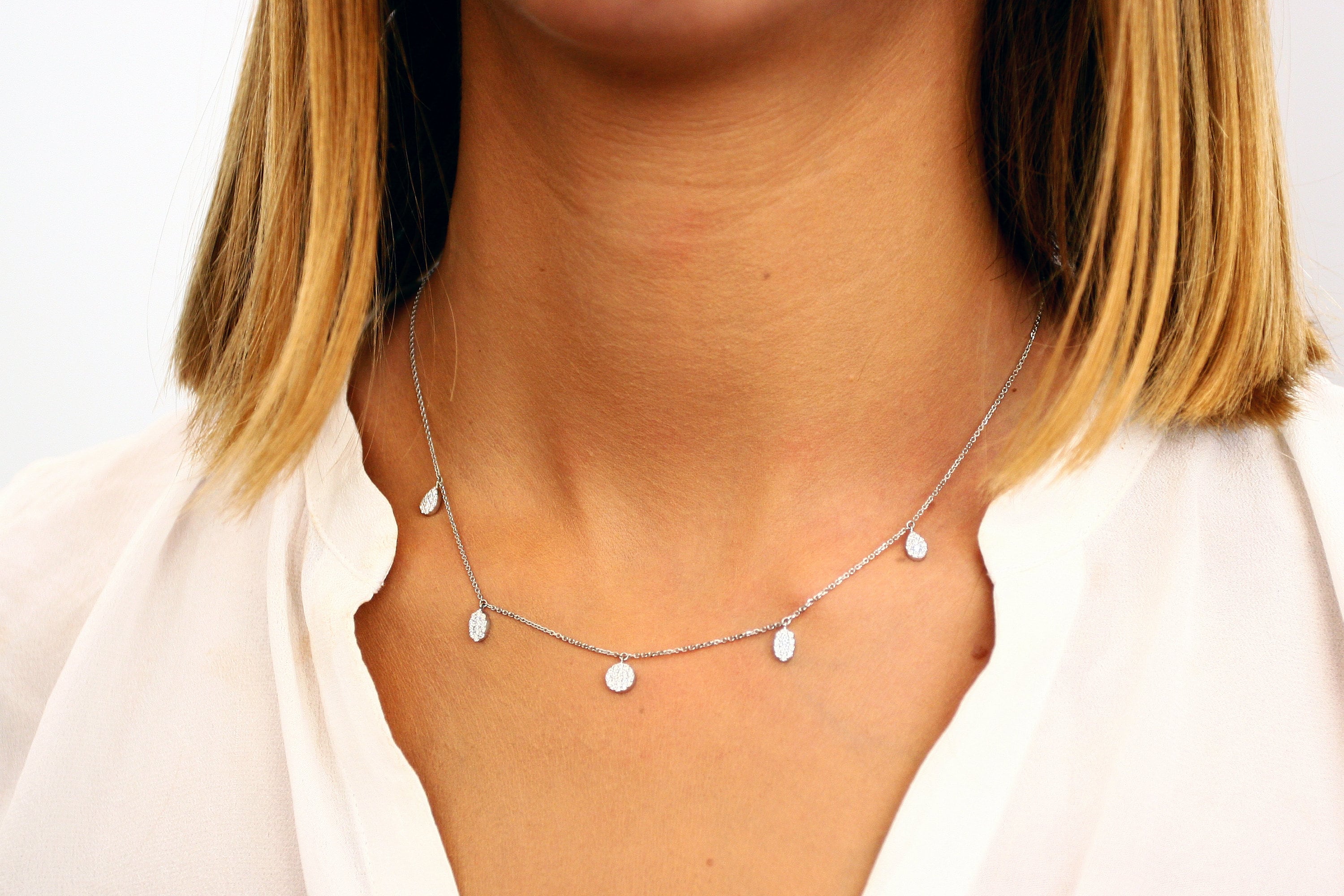 0.54 Carat Round Bezel Diamond Drop 