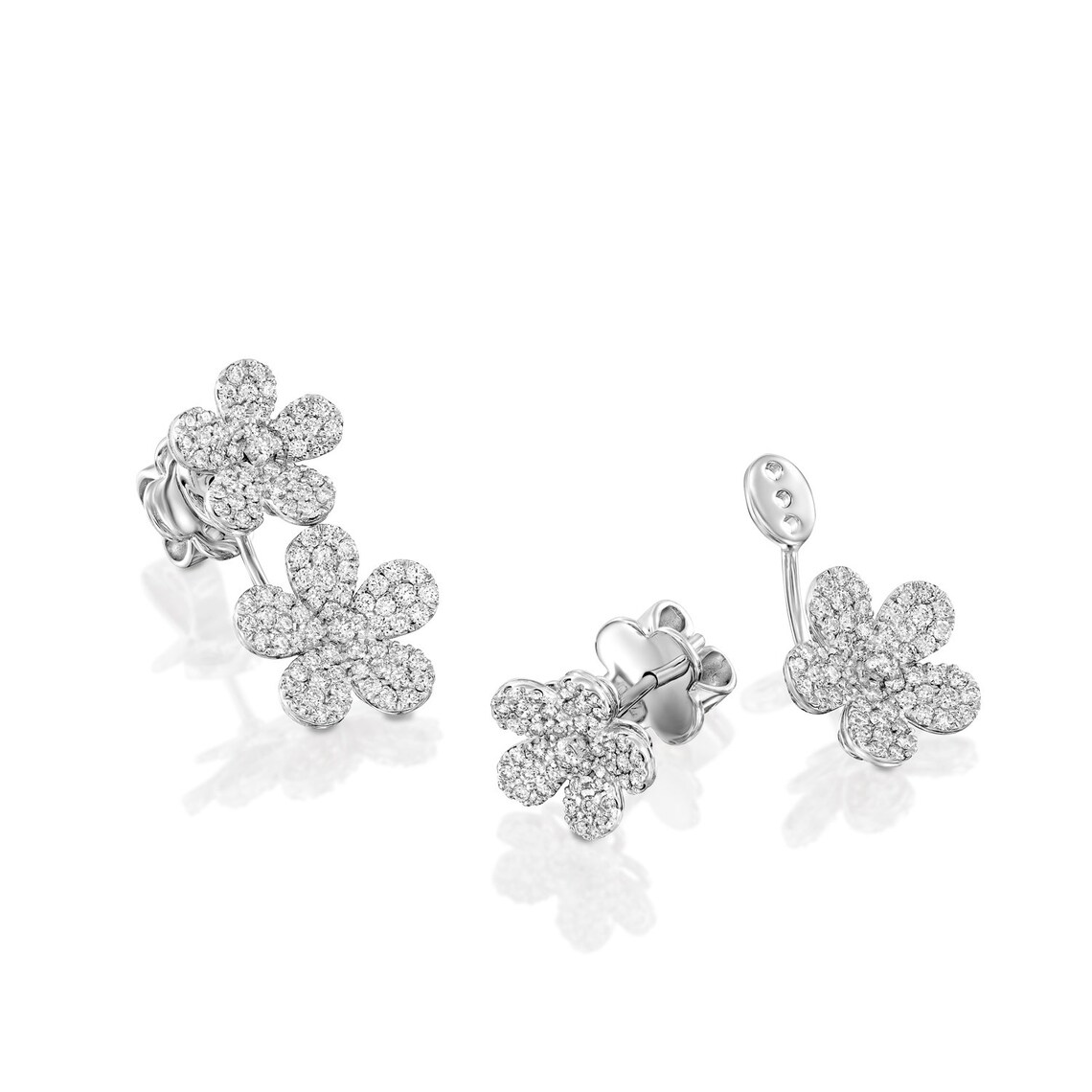 Bridal Earrings Gold Flower Daisy Earrings Stud Diamond Etsy Canada