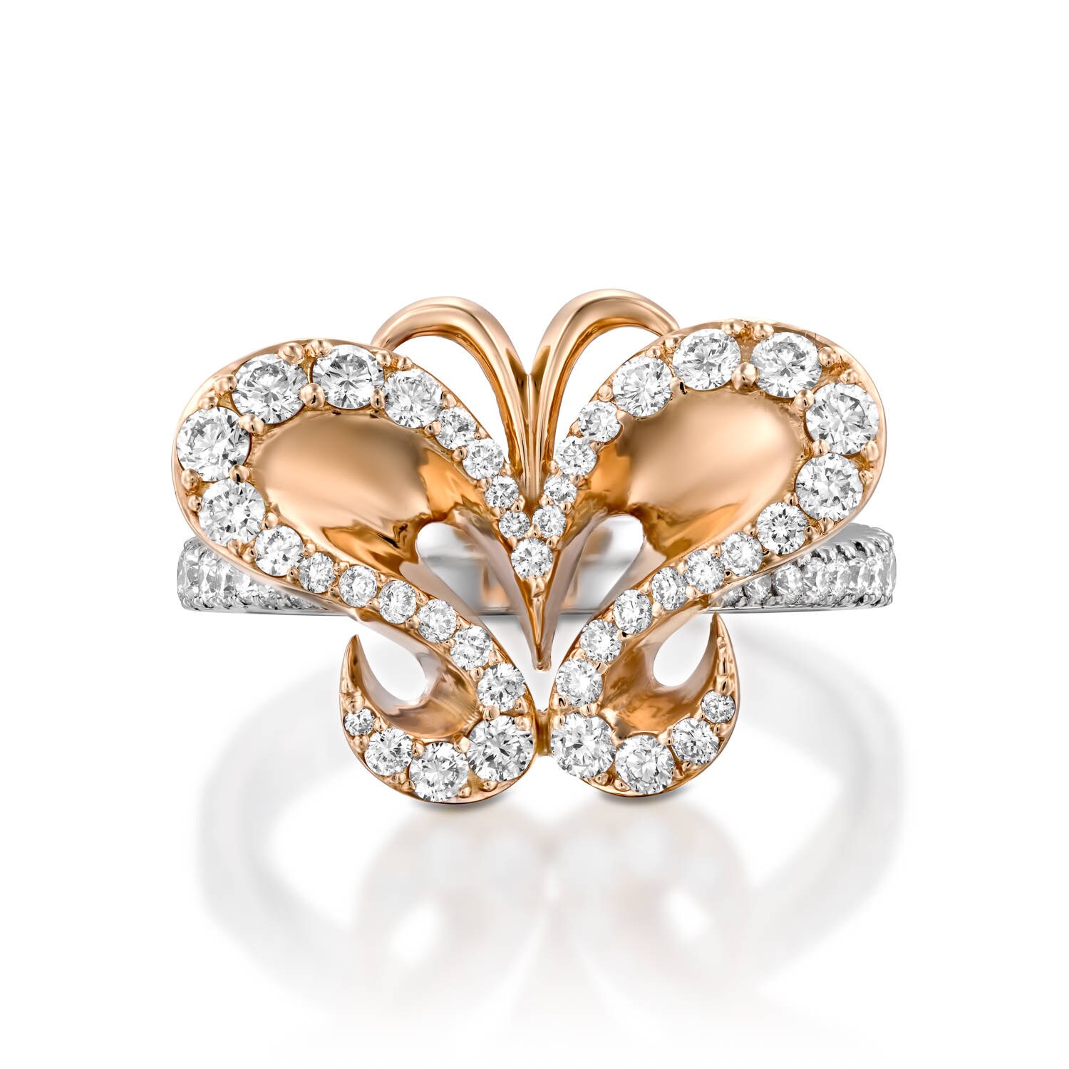 Unique Diamond Butterfly Ring Women Promise Ring 18k - Etsy