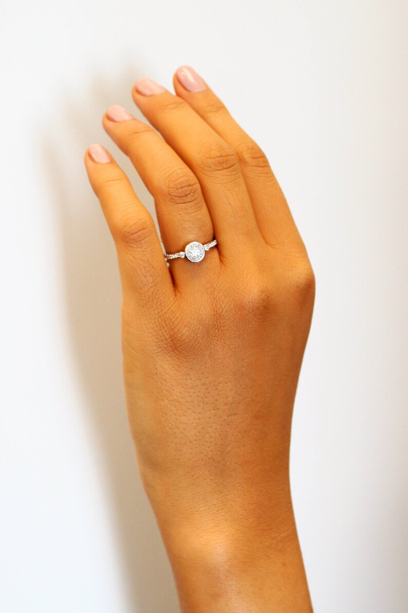 Classic Diamond Engagement Ring for Women Wedding Band Promise Etsy