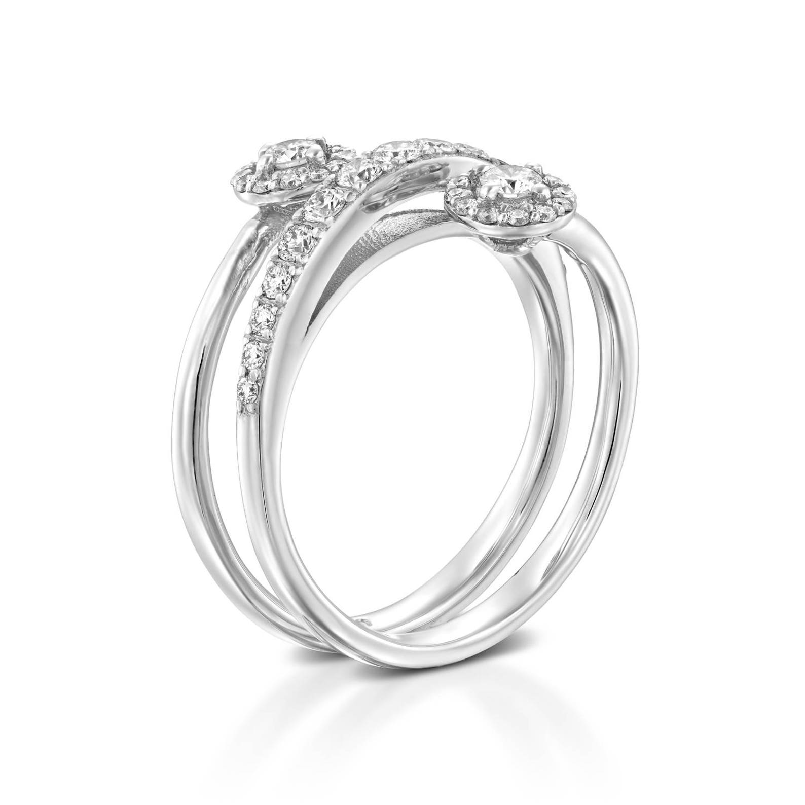 Twist Engagement Ring Wrap Diamond Rings for Women Spiral Etsy