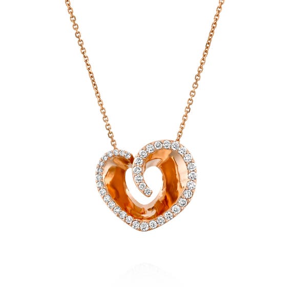 Diamond Heart Gold Necklace – Leviev