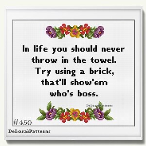 Funny cross stitch pattern flowers cross stitch chart sarcastic cross stitch pattern for instant download funny craft gift funny DIY gift