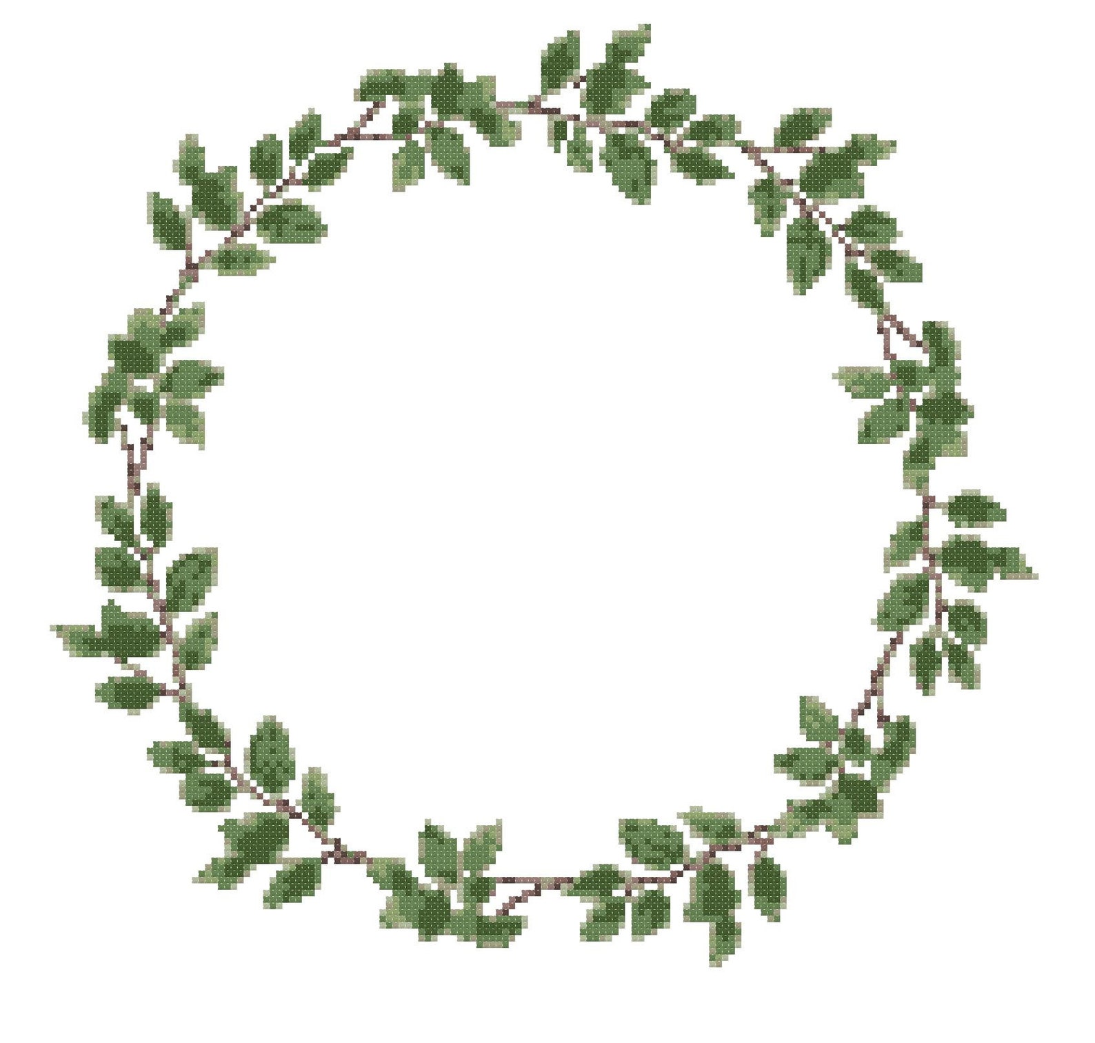 Leaves Cross Stitch Border Etsy