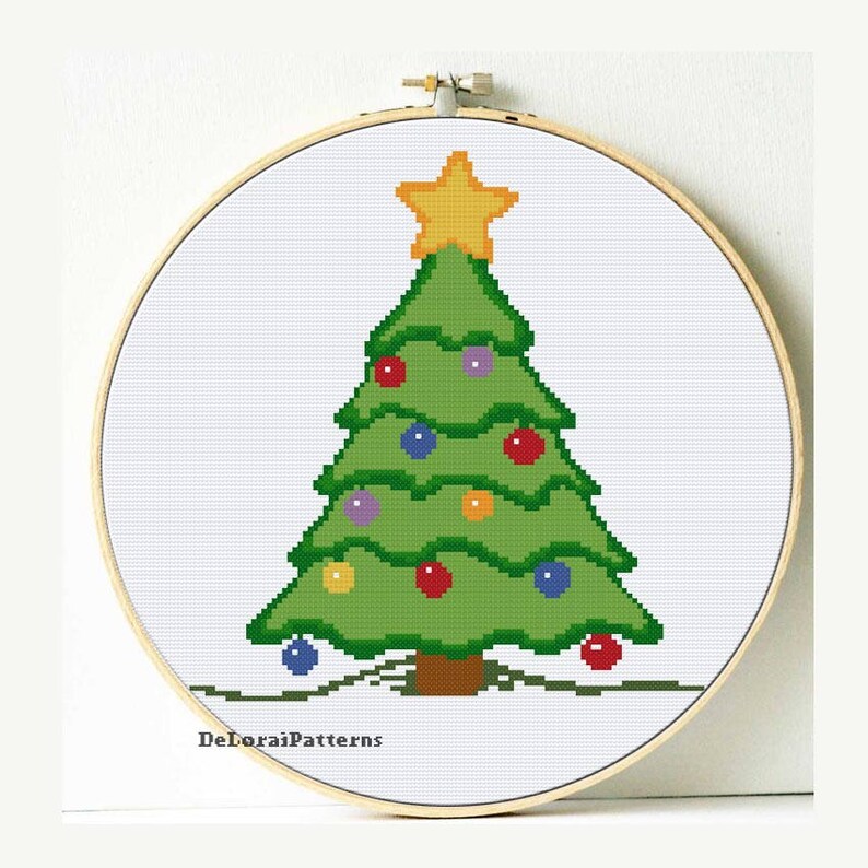 Christmas Tree Cross Stitch Pattern. Christmas Cross Stitch Etsy New
