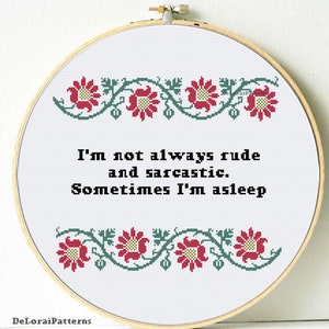 Subversive cross stitch. Funny cross stitch pattern, sarcastic, naughty, sassy cross stitch. Funny wall decor gift. Cross stitch craft gift.