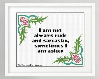 Subversive cross stitch. Funny cross stitch pattern, naughty, rude, sarcastic, sassy cross stitch. Funny wall decor gift Modern cross stitch