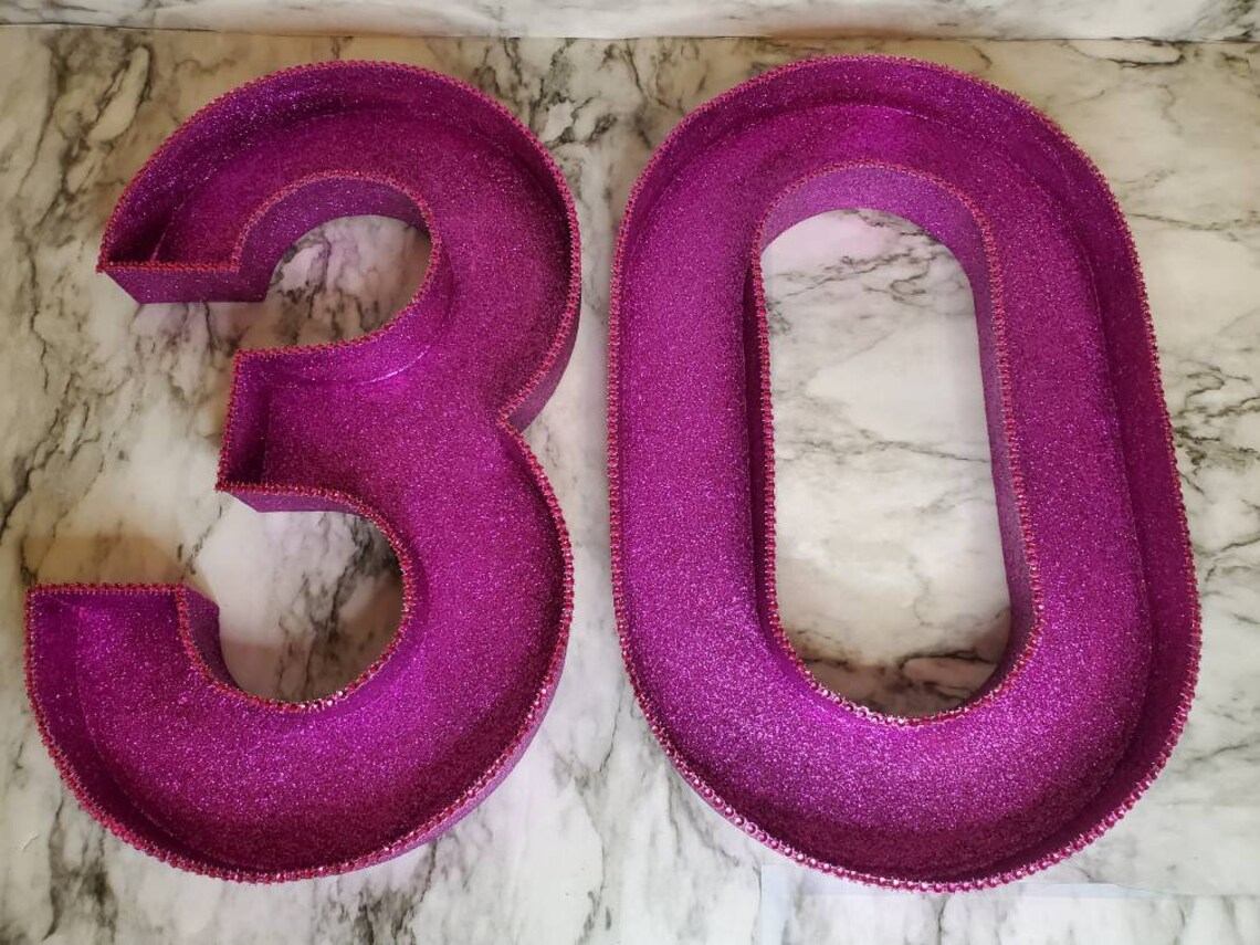 Number Letter Boxes For Strawberries Cupcakes Candy Gift Etsy