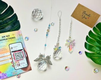 Angel Suncatcher DIY Kit: Crystal Prism Mobile - 3-in-1 Craft