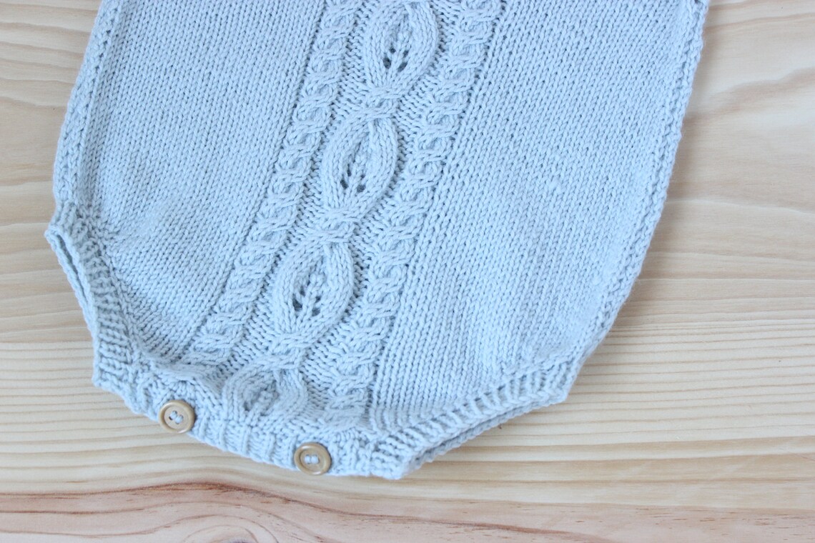 Cable Knit Romper Baby Romper Size 3 6 Months Size 612 Etsy