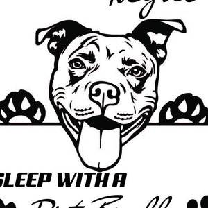 Feel safe at night sleep with a pit bull svg