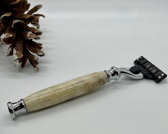 Deer Antler Handle Razor