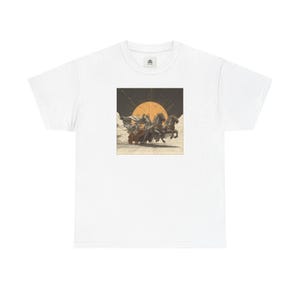 MYTHOS X / Camiseta gráfica con grabado en tinta de la Cumbre del Olimpo / Arte alegoría de DatWa