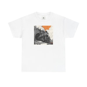AMERICANA II | Iron Horse Train Ink Etching Graphic Tee | DatWa Allegory Art