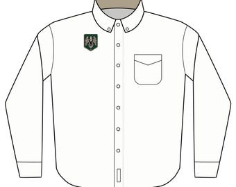Nigeria Crest Embroidered Oxford Shirt | Nigeria Button-Down Long Sleeve | Port Authority | 2026 Soccer Supporter Gift