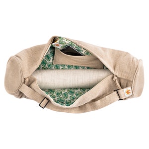 Premium Yoga Mat Bag, Yoga Bag with Zipper, Inner Pocket - Mindful Jungle (Montserrat Leaf Print)