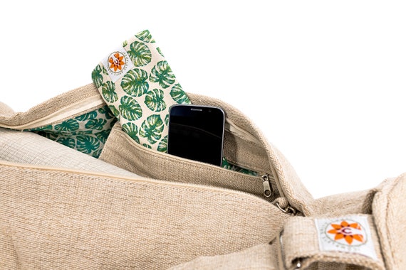 Premium Yoga Mat Bag, Zipper, Inner Pocket, Mindful Jungle Print
