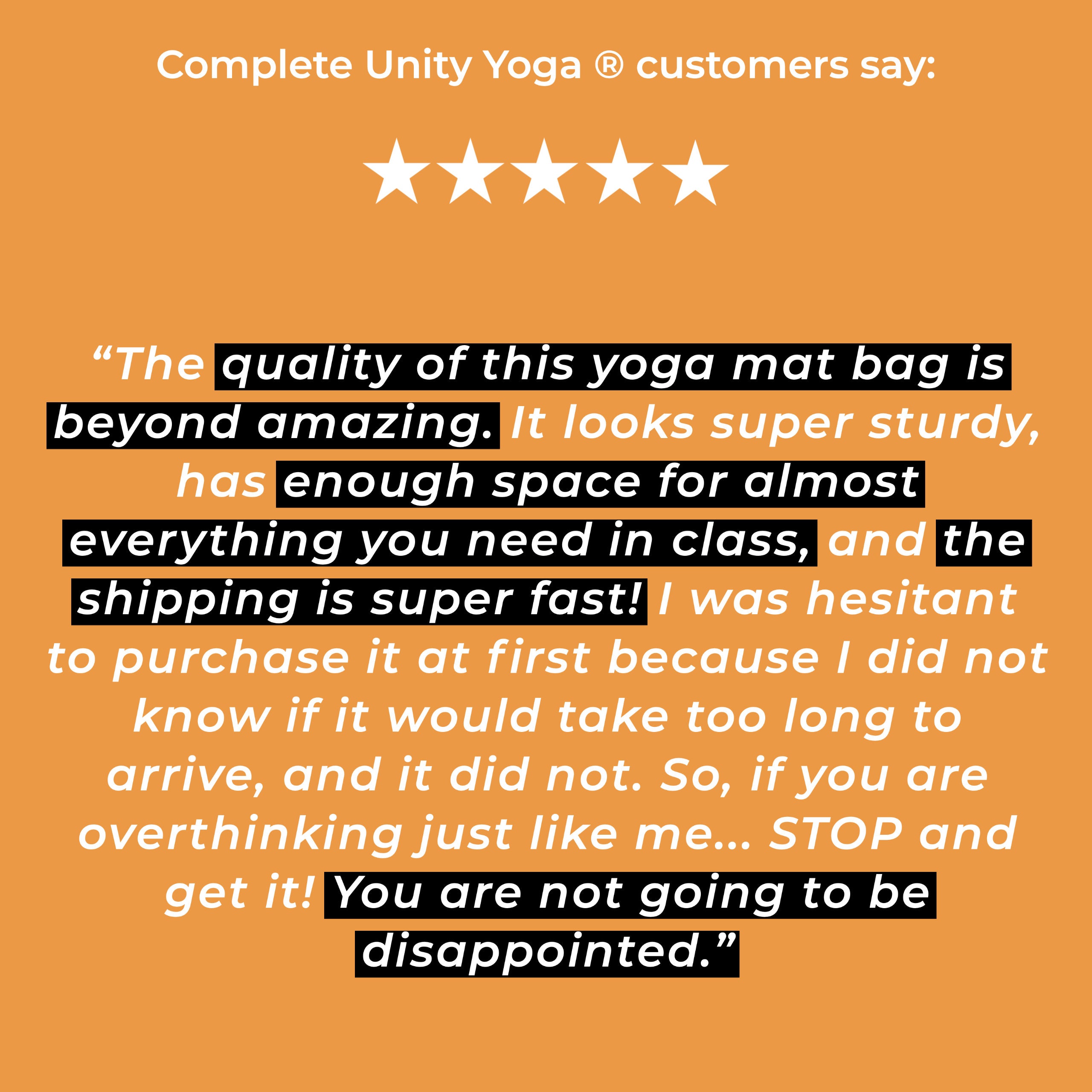 Premium Yoga Mat Bag, Yoga Bag With Zipper, Inner Pocket Mindful