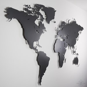 Design mappemonde fer mica L - décoration murale