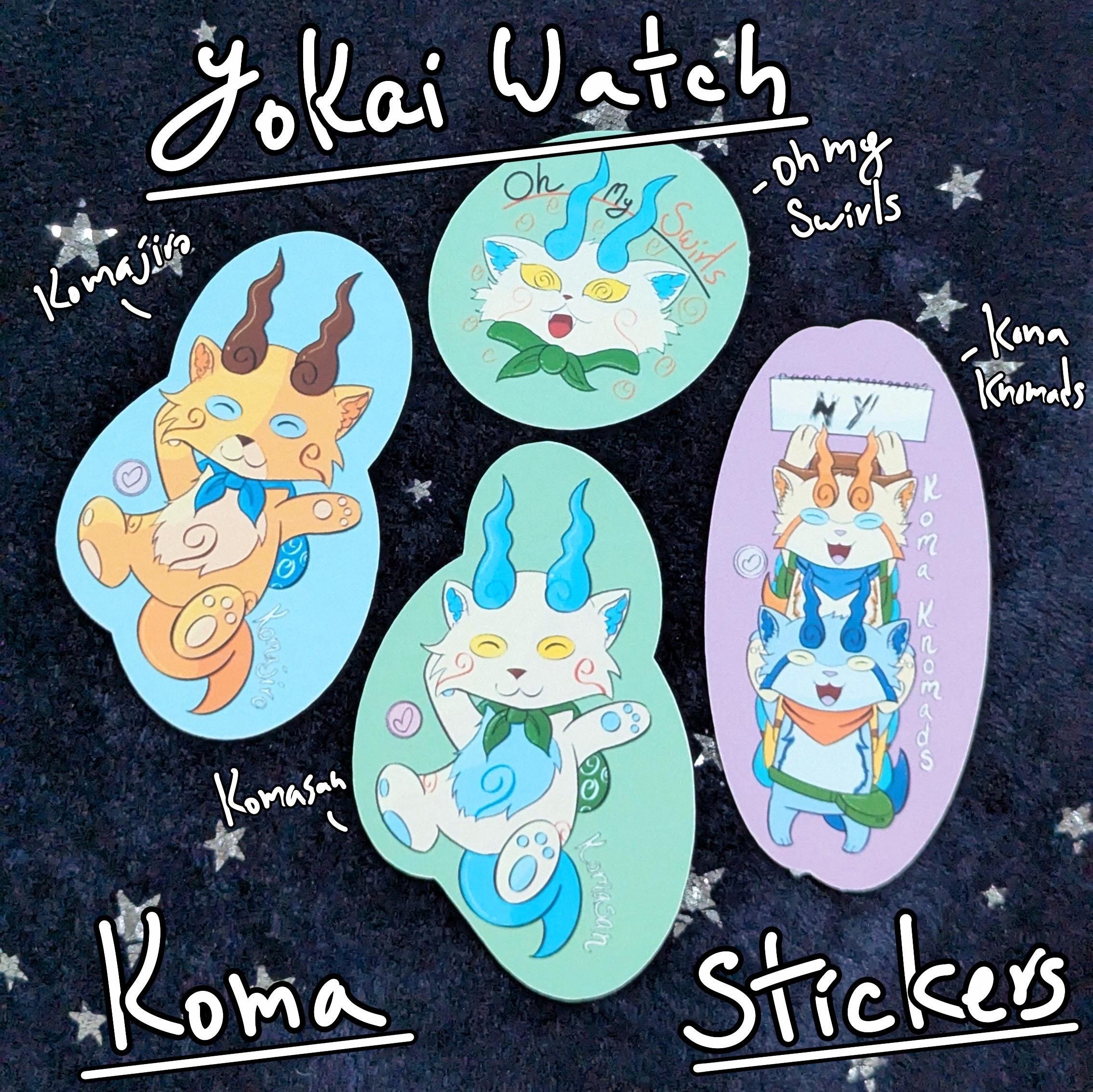 Yokai Watch - Komasan, Komajiro, Komaknomads, Oh My Swirls