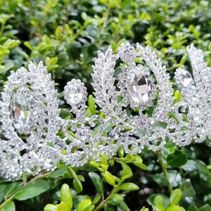 2.5&quot; - Fast Ship - Duchess High Tiara - Large Center Rhinestone Tiara - Princess Queen Mary Crown - Silver Wedding Tiara -  Wedding Crown
