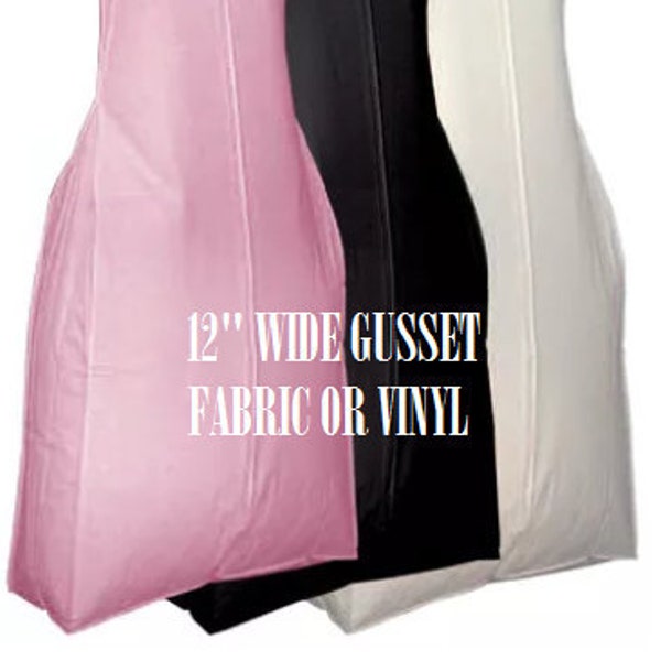 Choisissez la couleur - 72" de long (12" gousset en bas) - housse pour vêtements rose, vêtement noir, grand sac pour robe, sac pour robe Quinceanera