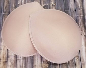 Talla B - Copas de sujetador color marfil, copas de espuma color marfil talla B, copas de sujetador cosidas, almohadillas de sujetador, copas de sujetador talla B, protectores de sujetador color marfil