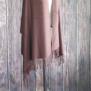 72&quot;L-  Brown Super Soft Feel - Plush Soft Chocolate Brown Scarf - Wrap - Brown Cover Ups - Brown Wedding Wraps - Bridesmaids Shawls (Brown)