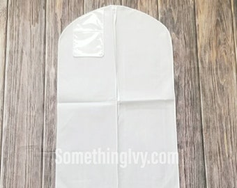 Fabric Wedding Veil Garment Bag or Dress Garment Bag - 65&quot; Long