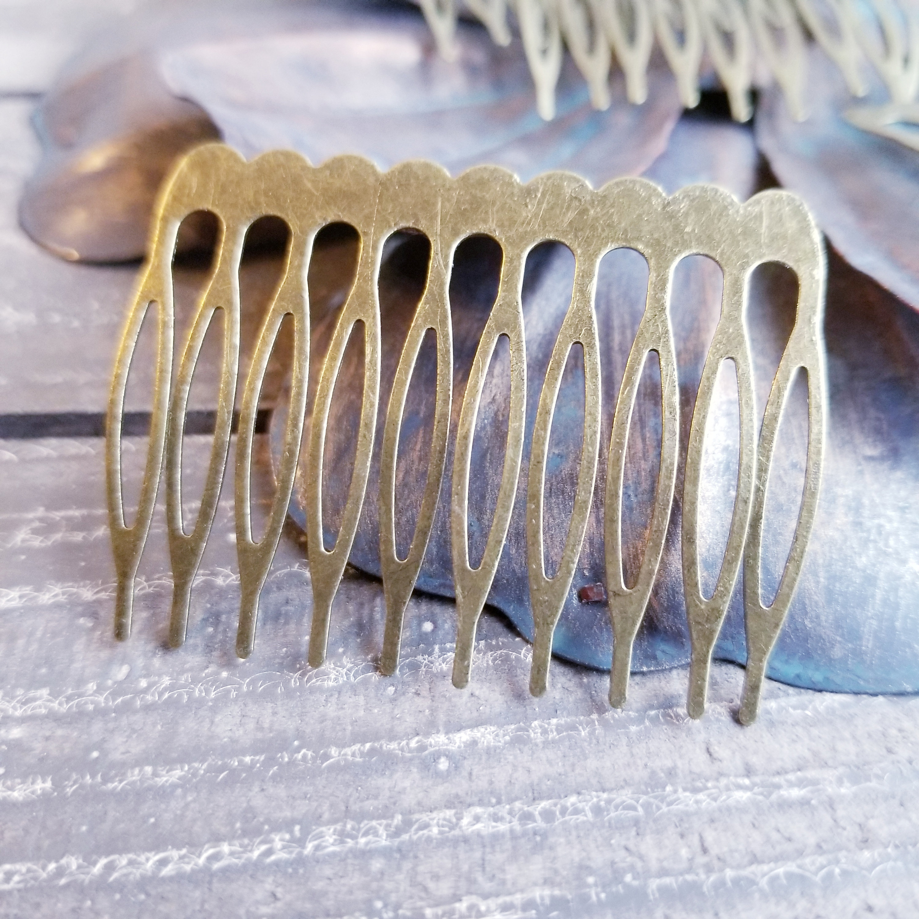 Antique Bronze Metal Comb Veil Combs Combs for Veils Etsy