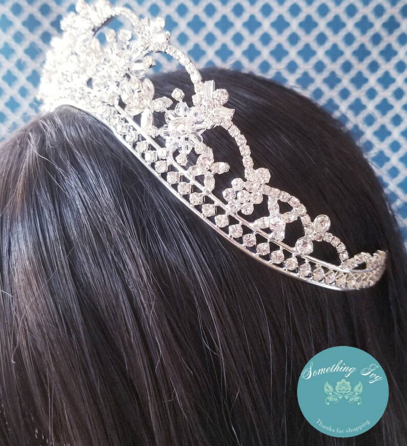 Silver Contoured Tiara Silver Headband Silver Hair Tiara Etsy