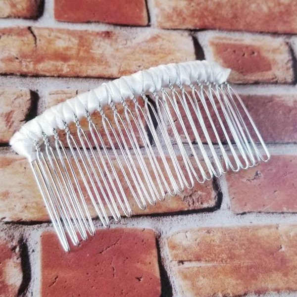 Satin Wrapped Combs - Drop Veil Combs- Drop Veils - Cushion Combs -  Mantilla Veil Combs - Satin Veil Combs - Veil Combs