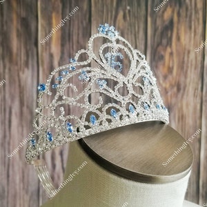 Choose Colors - 3.5&quot; Sweet 15/16 Quince Crown- Sweet 16 Silver Pageant Crown - Sweet 15 Crown - Debutante Crown - Sweet 16 Crown