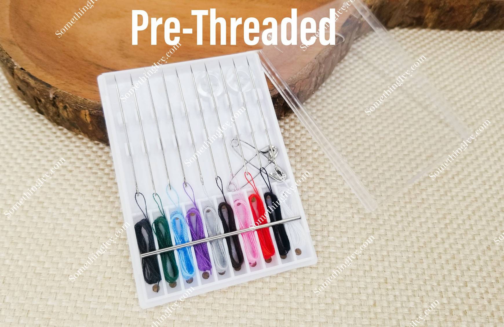  SUPVOX 10Pcs Pre-Threaded Needle Kit Assorted Colors