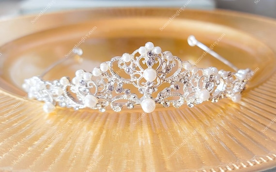 Pearl Tiara Crystal Tiara Pearl Crown Pearl tiaras Tiaras With