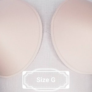 Choose Size - Chocolate Brown Round Nude Cups, Foam Bra Cups, Sew in Bra Cups, Bra Pads, White