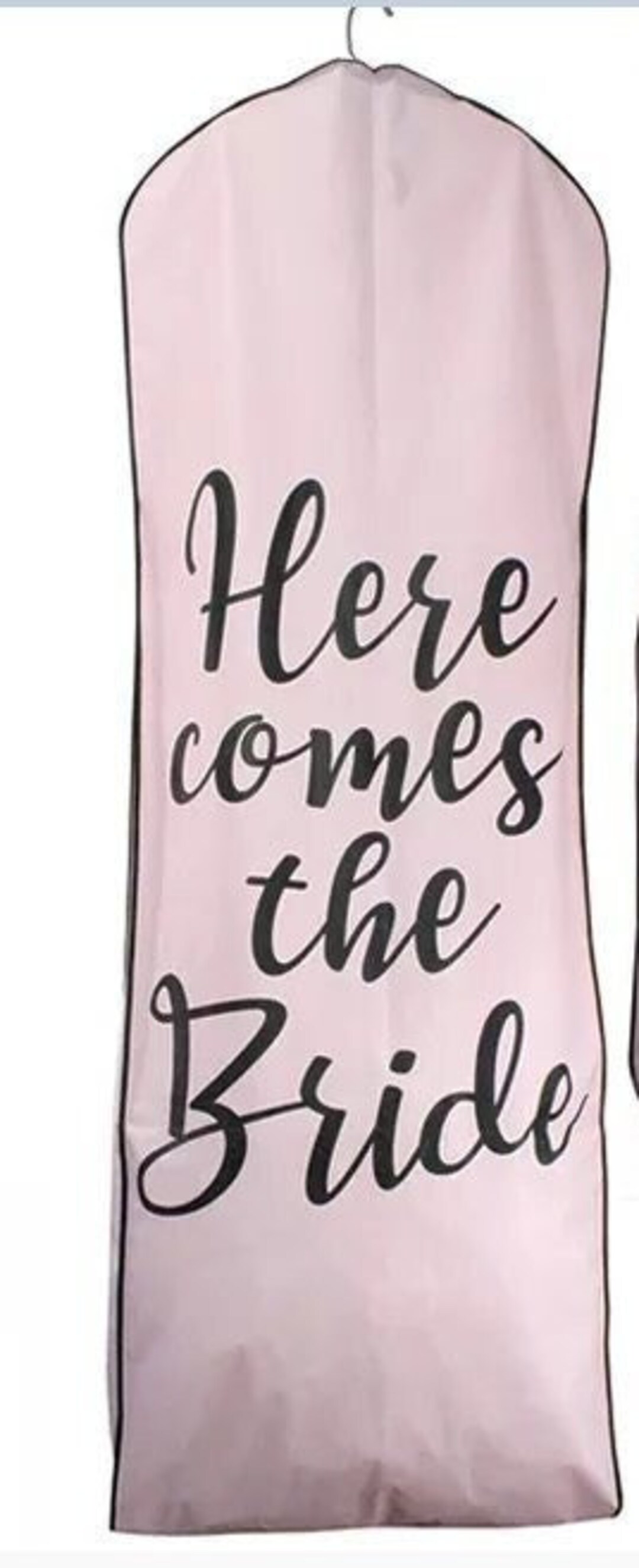 Fast Ship Light Pink Garment Bag Here Comes the Bride Ring Garment Bag, Wedding Gown Bags, Bride