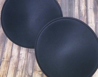 Copas de sujetador negras redondas talla G, copas de sujetador de espuma talla G, copas de sujetador cosidas, almohadillas de sujetador, copas de sujetador talla G, sujetador negro
