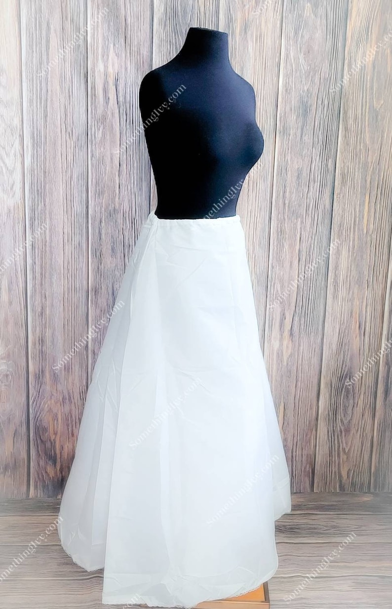 3 Layer A-Line Drawstring Petticoat Wedding Petticoat White Petticoat Gown Petticoats Drawstring Waistband image 2