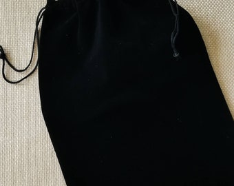 Black Velvet Drawstring Pouches Jewelry Gift Bags 10pcs,15x5cm Home " Kitchen