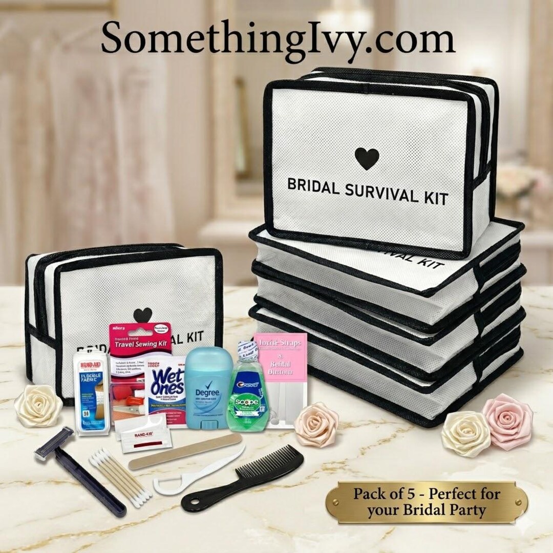 Bridal Survival Kit, Wedding Day Emergency Kit – Bride & Bridesmaids ...